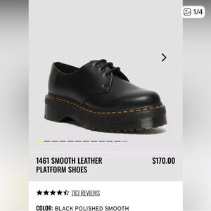 Dr. Martens Black 1461 Platform